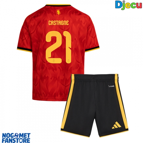 Belgija Timothy Castagne #21 Domaci Dres za djecu SP 2026 Kratak Rukav (+ Kratke hlače)